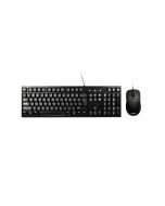 Port Black Wired Keyboard & Mouse Combo
