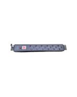 Zone Enclosures 6-Way 2M Hard Wire Lead Metal Black PDU