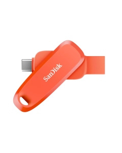 SanDisk Phone Drive USB Type-C/USB Type-A devices, 100MB/s, 512GB - Nasturtium Orange Color 