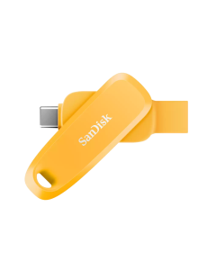 SanDisk Phone Drive USB Type-C/USB Type-A devices, 100MB/s, 512GB - Yellow Daffodil Color