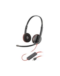 HP Poly Blackwire C3220 Binaural USB-C Wired Headset with Travel Case