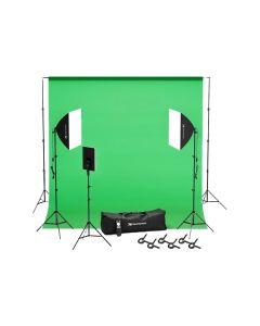NearStream VK40 Professional Photography Lighting Kit with Green Backdrop
