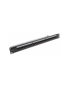 Zone 24-Port CAT6 Populated 1U Black Patch Panel