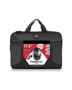 Port Premium Pack 17.3" Toploader Bag with Wireless Mouse Bundle
