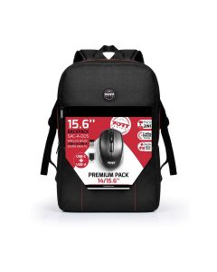 Port Premium Pack 15.6" Backpack with Wireless Mouse Bundle