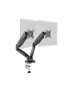 Port Dual-Screen Vesa Mountable up to 32" Desk Monitor Arm