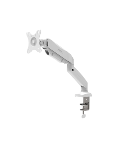 Port Single-Screen White Vesa Mountable Monitor Arms