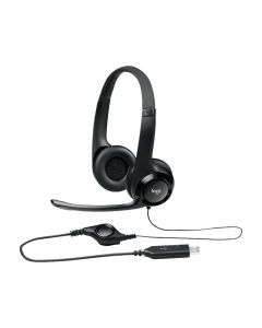 LOGITECH H390 USB COMPUTER HEADSET WITH NOISE CANCELING MIC, BLACK