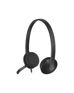 LOGITECH H340 USB COMPUTER HEADSET WITH NOISE CANCELING MIC, BLACK