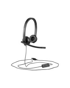 LOGITECH H570E WIRED USB HEADSET STEREO WITH LEATHERETTE PAD